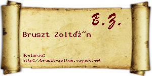 Bruszt Zoltán névjegykártya