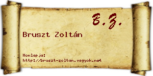 Bruszt Zoltán névjegykártya