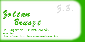 zoltan bruszt business card