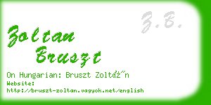 zoltan bruszt business card